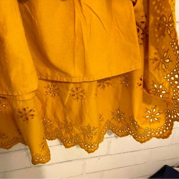 Madewell $150 2023 Scalloped Eyelet Midi Dress sz 0 Sold Out - Picture 16 of 16